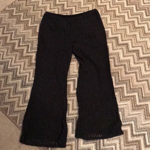 Lace bell bottom pants